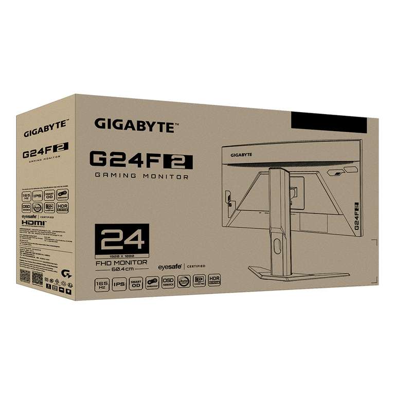 Cyberpuerta: Monitor Gamer Gigabyte G24F 2 LED 23.8", Full HD, FreeSync Premium/Adaptive-Sync, 165Hz, HDMI, Negro