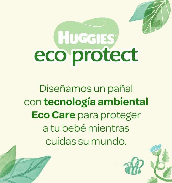 AMAZON: Huggies Eco Protect Pañal Desechable para bebé, Unisex, Etapa 5, con 160 Pañales ($134 paquete con 40 pzs) | Planea y Ahorra