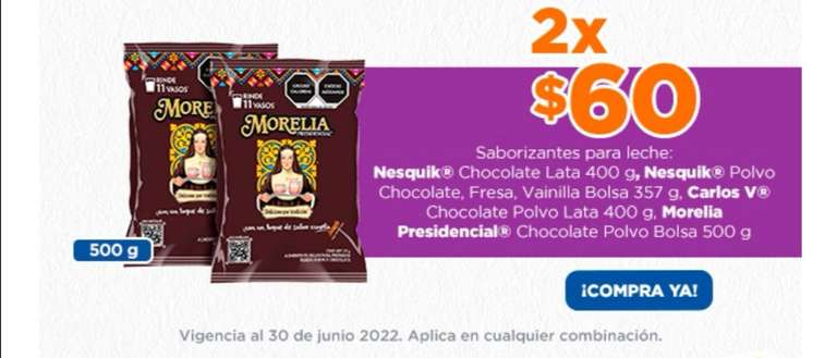 Chedraui: 2x$60 en Saborizantes Nestlé seleccionados