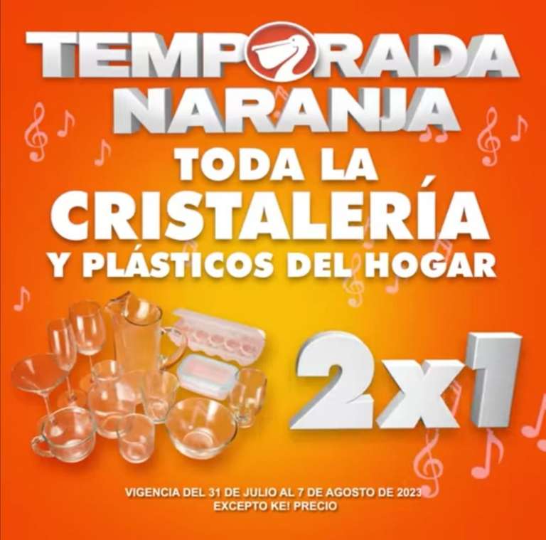 La Comer y Fresko [Temporada Naranja 2023]: 2x1 en toda la cristalería y plásticos del hogar