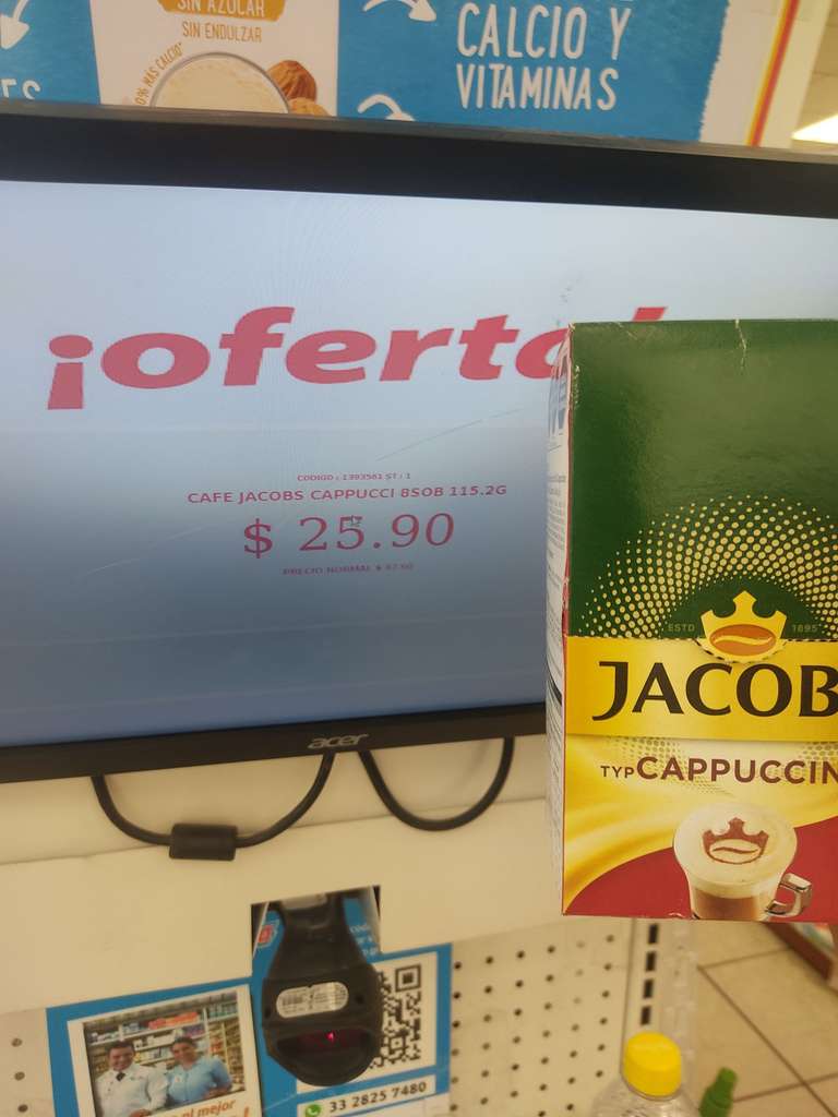 Farmacias Guadalajara Zapopan: Capuchino Jacobs (caja con 8 sobres) con 50% de descuento