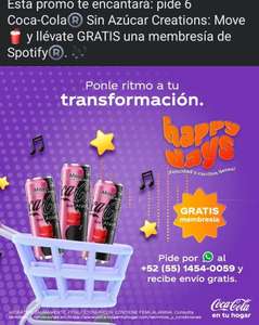 Coca-cola Pide 6 cocas de Rosalía y llévate gratis una membresía de Spotify