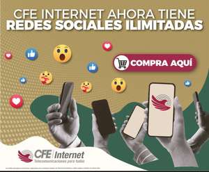 CFE Teit: Ahora con Redes Sociales Ilimitadas, + Llamadas Ilimitadas entre Lineas CFE