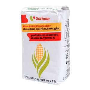 Soriana: Harina de maíz nixtamalizado de 1KG