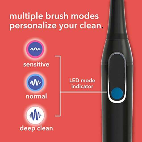 Amazon: Hum by Colgate - Cepillo de dientes eléctrico negro para adultos, cepillo de dientes sónico inteligente recargable, negro