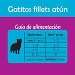AMAZON - WHISKAS alimento húmedo para gatos adultos. Sabor: Atún en Filetes. Contiene 8 sobres