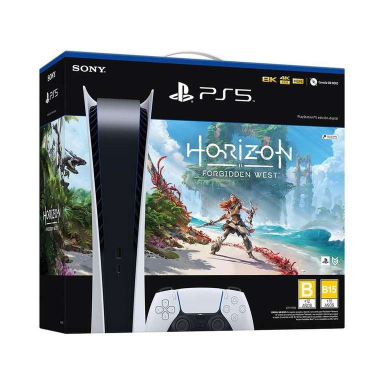 Elektra: Consola PS5 Digital + Horizon ($8,269), Consola PS5 con lector de discos + Horizon ($9,816) - PayPal + HSBC