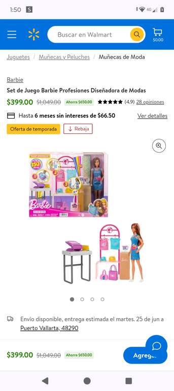 Walmart Puerto Vallarta, Barbie diseñadora de modas