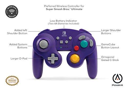 Amazon: Control inalámbrico para Nintendo Switch tipo GameCube