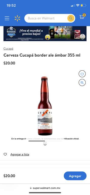 Walmart-Cerveza Cucapa y Bocanegra