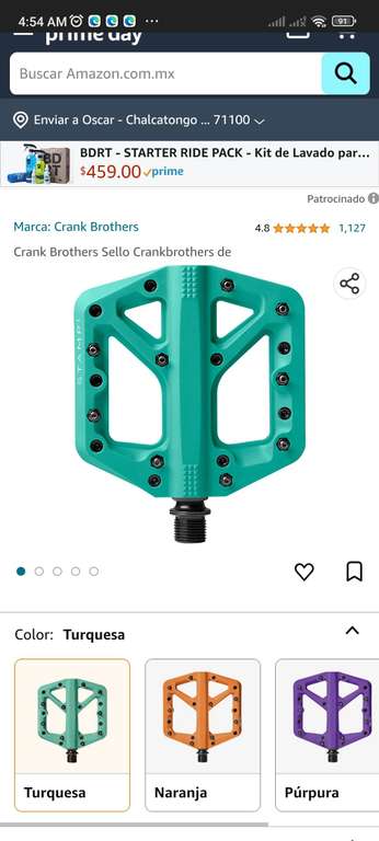 Amazon: Crankbrothers Stamp 1 Flat BMX/MTB Pedal de bicicleta