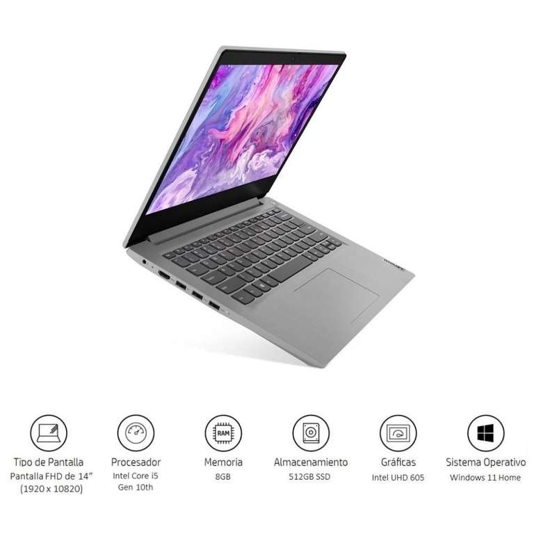 Walmart: Laptop Lenovo 3i Intel C i5 Gen 10th 8GB RAM 512GB SSD