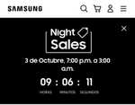Samsung Store: Venta nocturna a partir de las 19:00h con cupón para 10% OFF