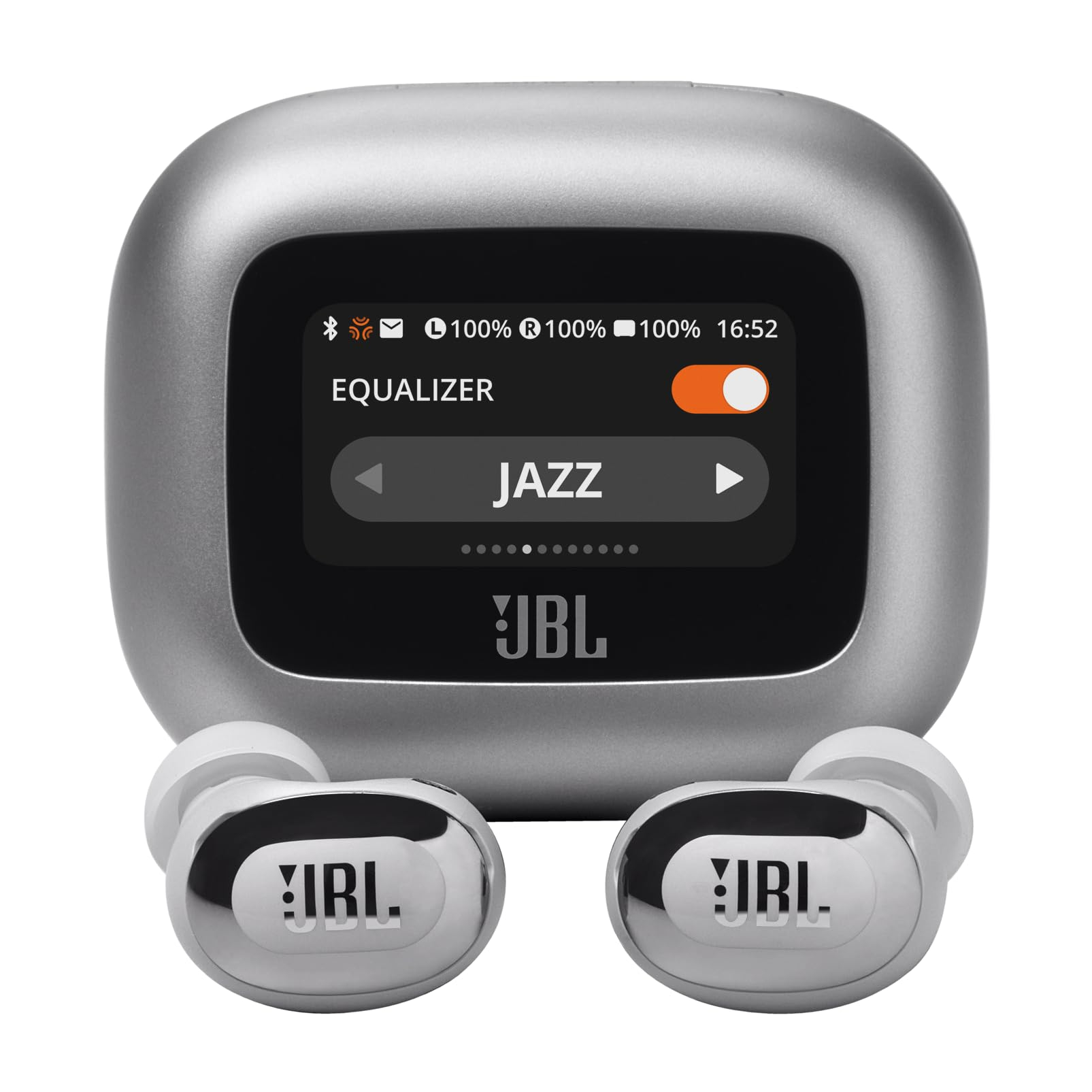 Amazon: JBL Live Buds 3 Audífonos Inalámbricos NC Bluetooth, Drivers de 10mm, Reproducción 40 Horas, Pantalla Táctil - Plata