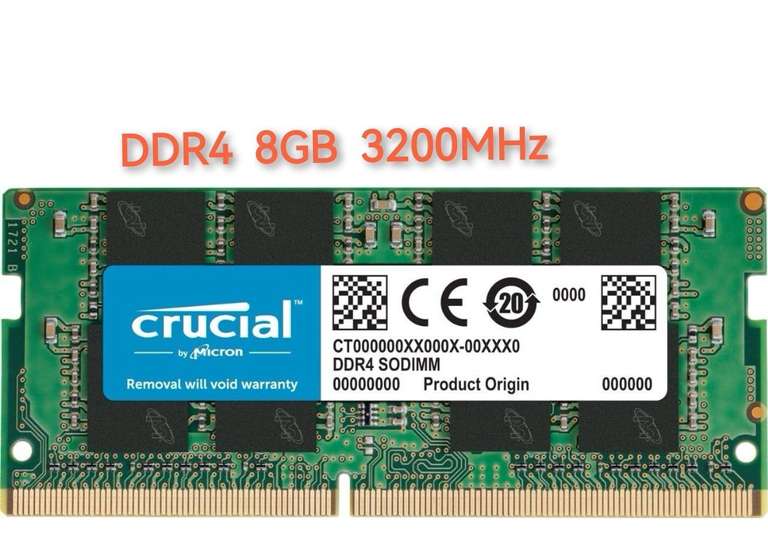 Amazon: Memoria ram (para laptop) Crucial 8GB (2pzs por 566.47 pesos)