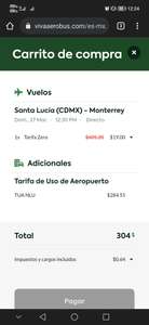 VivaAerobus - Vuelo sencillo CDMX - Monterrey (Nuevo Aeropuerto)