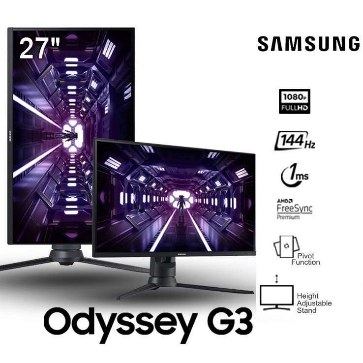 Amazon: SAMSUNG Odyssey G3 FHD 27", 144 Hz, 1 ms, 3 Lados, VESA, FreeSync Premium