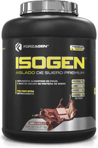 FORZAGEN | Proteína Isogen | 100% Whey Protein Isolate | 5 lb (2,27 kg) | 81 Servicios x Envase | Sabor a Chocolate | 24 g de Proteína