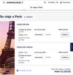 Vuelo Redondo CDMX - Paris con Air France y Aeromexico (directo, boletos por separado) | 24 ABR