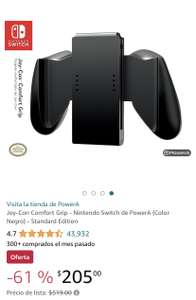 Amazon: Joy-Con Comfort Grip - Nintendo Switch de PowerA (Color Negro) - Standard Edition | envío gratis con Prime