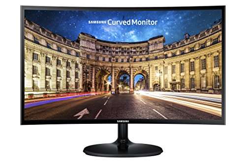 Amazon: Samsung LC24F390FHLXZX - Monitor Curvo, Negro (Black High Glossy), 23.5”