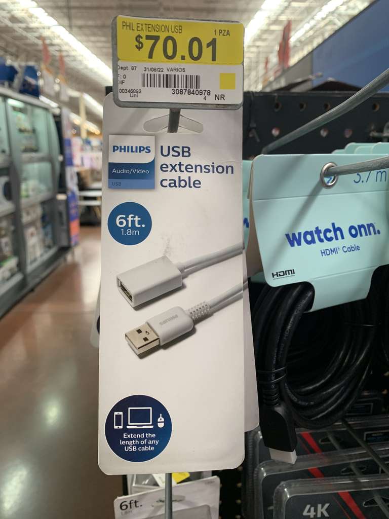 Walmart Puebla: Extensión USB