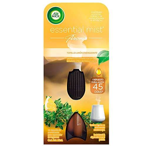 Amazon: Air Wick Vaporizador de Fragancias Essential Mist Repuesto Tomillo Limón Energetizante 20 ml