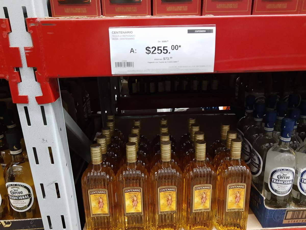 Sam's Club: Tequila centenario reposado 950 ml en 255 pejitos -  