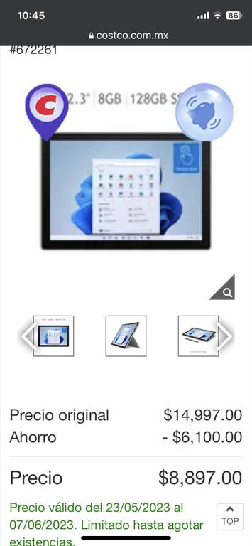 Costco: Microsoft Surface Laptop Pro 7+ 12.3" Intel Core i3-1115G4 8GB 128GB SSD