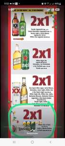 Variedad de cervezas al 2x1 en Oxxo