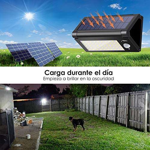 Amazon: Lámparas Solares, Joly Joy Luz Solar 50 LED Lámpara de Pared con Sensor de Movimiento Exterior Impermeable IP65