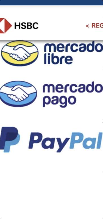 HSBC: 20% de bonificación en PayPal, Mercado Libre y Mercado Pago con Tarjeta Digital HSBC a 12 MSI (y lista completa de comercios)