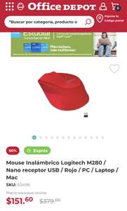 Office Depot: Mouse M280 Logitech