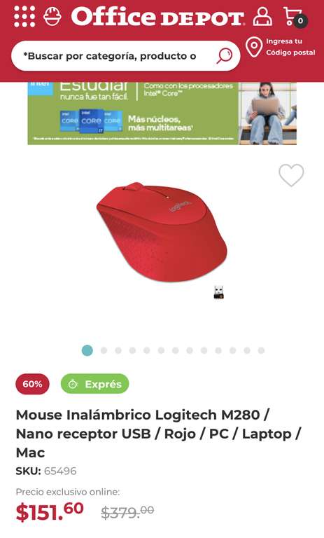 Office Depot: Mouse M280 Logitech