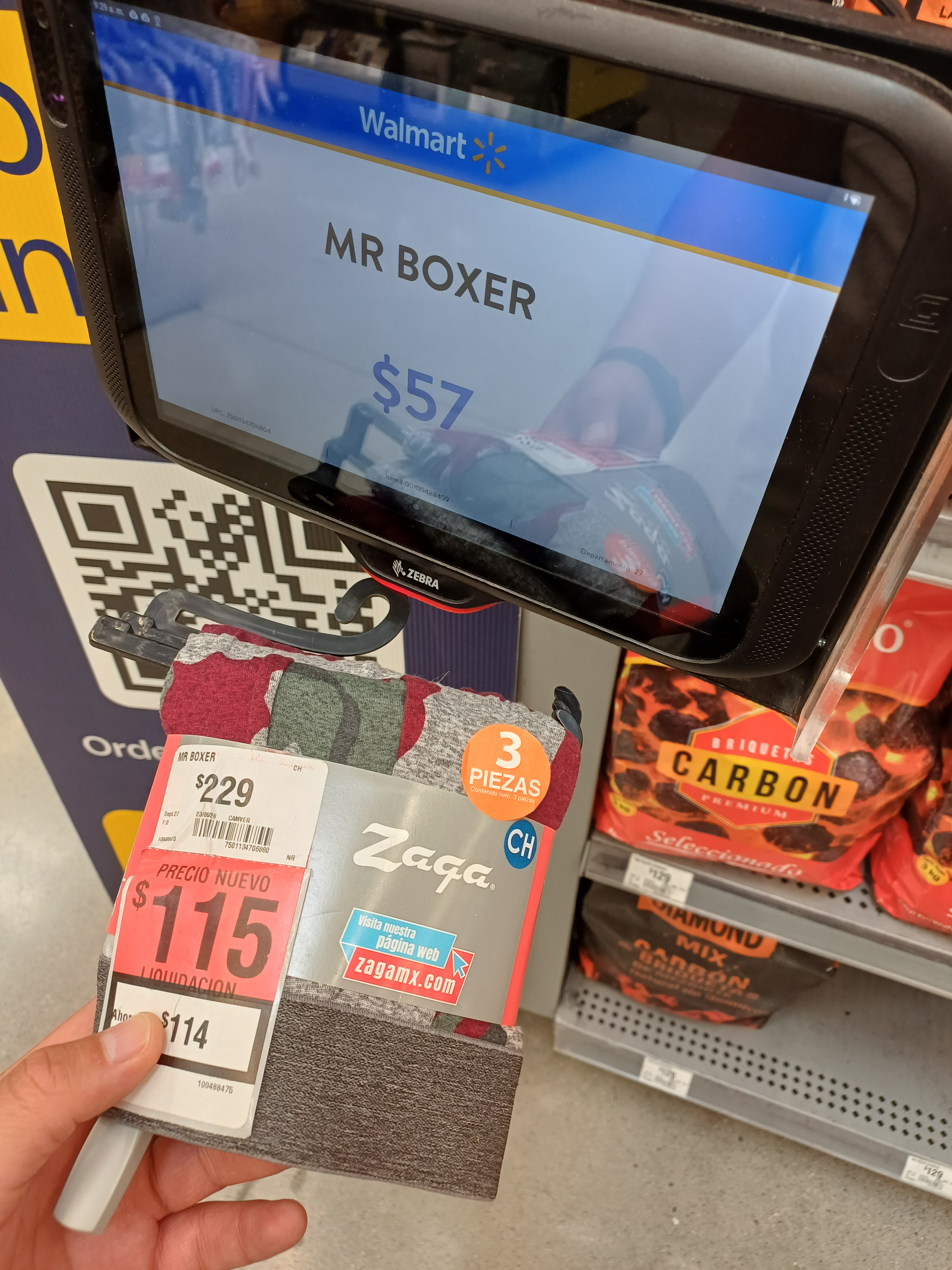 Walmart: Paquete de 3 bóxer para caballero marca Zaga en liquidación