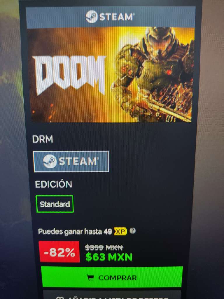 Green Man Gaming: DOOM -82% DE DESCUENTO