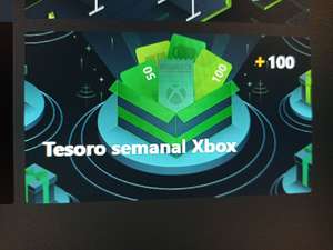 Microsoft Rewards: Tesoro Semanal app de Xbox 100 puntos