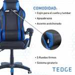 Amazon: Tedge Silla Gamer Ergonómica Reclinable Negra con Azul Gaming