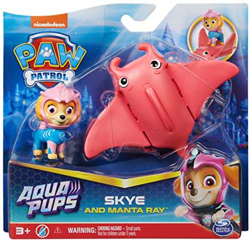 Amazon: PAW Patrol, Aqua Pups, Set de Figuras de acción de Skye y su Amigo acuático