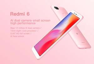 Aliexpress: Xiaomi Redmi 6, 3G + 32G, 3000mAh, Miui 10 (perfecto para el clásico asalto en transporte público)