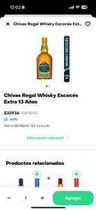 Whisky Chivas Regal 13 con rappi prime TURBO en puebla