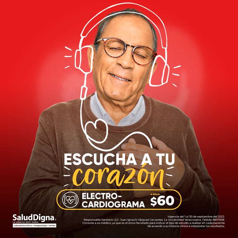 Salud Digna: Electrocardiograma $60