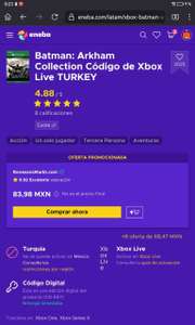 Eneba: Batman Arkham Collection(Xbox One / Series X) Key Turquia
