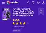 Eneba: Paquete de Fortnite Xbox Untask'd Courier + 1500 V-Bucks + StW Key Argentina