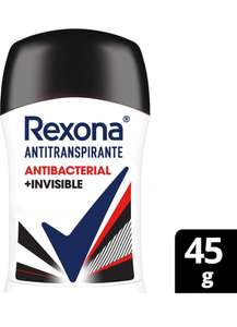 Amazon: Rexona Antibacterial + Invisible Desodorante Antitranspirante para Mujer en Barra Antimanchas 45g | planea y ahorra