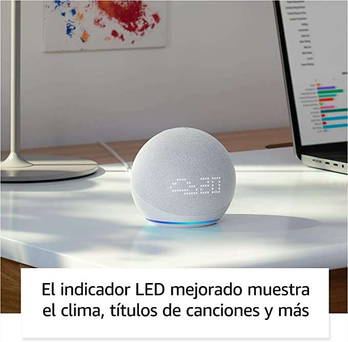 Amazon: Nuevo Echo Dot 5.ª (generación, modelo de 2022) con reloj + foco inteligente | Pagando en efectivo