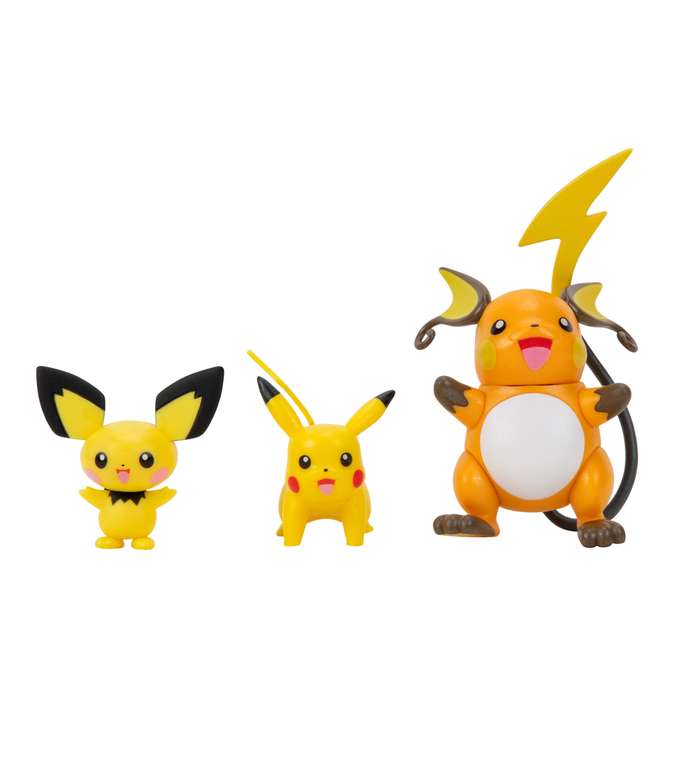 El Palacio de Hierro: Set de figuras evolución Pikachu, Raichu, Pichu