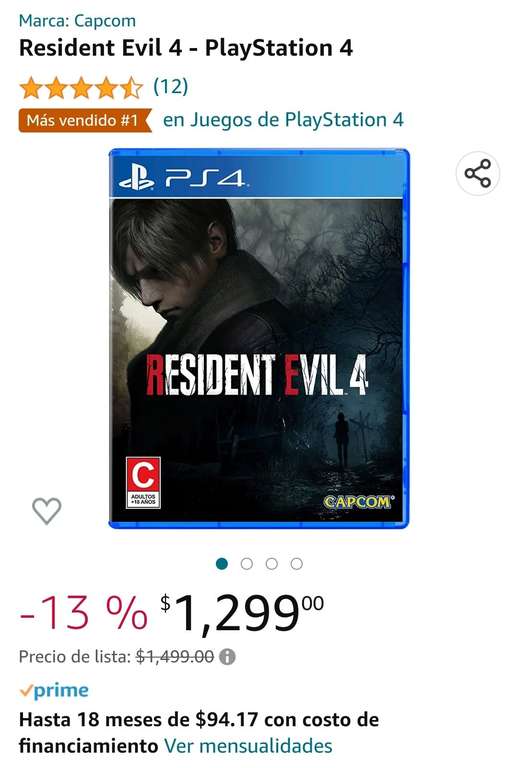 Amazon: Resident Evil 4 REMAKE PS5 y PS4