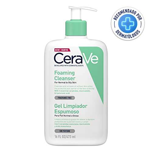 Amazon: CeraVe | Gel limpiador para rostro, pieles normales a grasas de 473 ml (Aún baja más con el Planea y Ahorra)