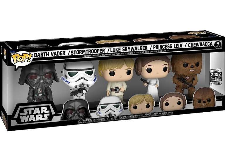 Amazon: Funko Pop! Vinyl: Star Wars - Darth Vader, Stormtrooper, Luke Skywalker, Princess Leia and Chewbacca